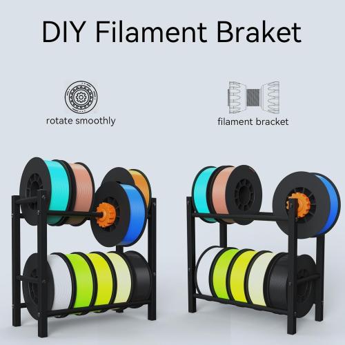 3D Printer Filament Storage Rack, 2 Tier Filament Spool Holders for PLA/ABS/TPU, Filaments Organzied for 3D Printing Studio, Office Workshop,Storage and Easy to Store 10 roll Pack