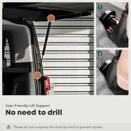 YHTAUTO Rear Trunk Gas Struts Shocks Replacement for Chevrolet 2009-2013 Impala, 2014-2016 Impala Limited, Sedan, Set of 2 Lift Supports, Replace# 25964299