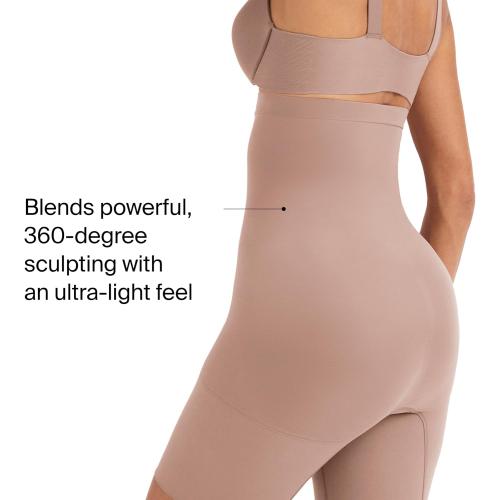 Size 2X SPANX SPANXsculpt Seamless Power High-Waisted Mid-Thigh Short - Lightweight, All-Day Comfort - Core Control Shapewear