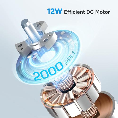 DR.PREPARE Tower Fan for Bedroom, 25 dB Quiet DC Bladeless Fan with Remote, 8 Speeds, 1-8H Timer, 80° Oscillating Fans for Indoors, 16 Inch Portable Desk Table Fans for Room, Home, Office