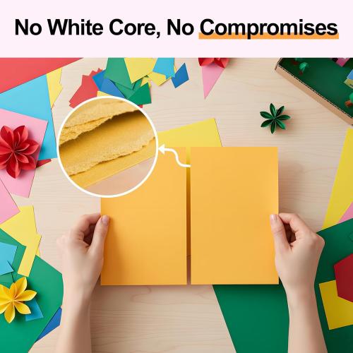 600-Sheets Colored Cardstock for Crafts: 50 Assorted Colors, 8.5 x 11, 65lb/180gsm, Thick Colored Paper for Kids School Supplies, Crafts, for cri·cut Printing & Valentine’s Day Projects