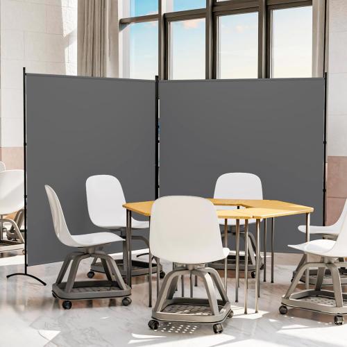 Room Divider Folding Privacy Screens, Portable Room Divider Panel 3 Panel Partition Room Dividers Screen Freestanding Room Partitions and Dividers Fabric Dividers for Room Separation (Grey, 1 Panel)