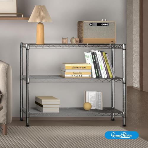 3-Shelf Adjustable Metal Shelf Wire Shelving Storage Rack for Office,Kitchen,Bedroom,Bathroom,Laundry,Pantry Basement,Garage(Chrome,36 L x 14 W x 30 H)