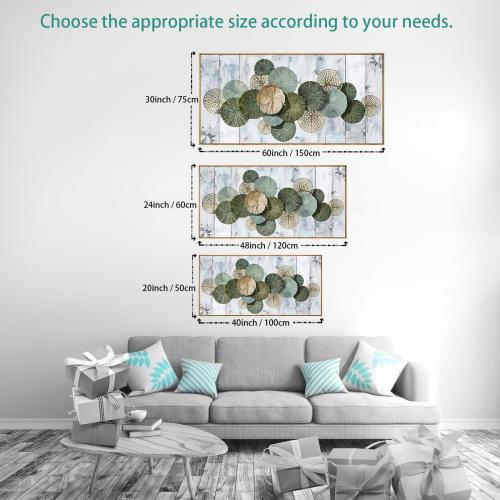 Wall Art Simple Wall Decor Green Canvas Painting Abstract Wall Art for Bedroom Living Room Dining Room Home Office Decor 30x60 with Framed