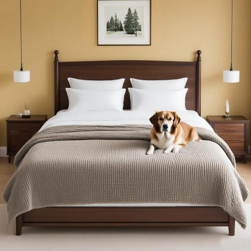 H.VERSAILTEX Plush Chenille Couch Cover for Dogs Pets Blanket for Bed Anti-Slip Soft and Durable Furniture Protector for Small Medium Large Cats Washable (52 x 82, Taupe)