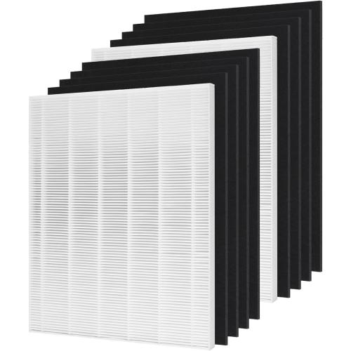 D480 True HEPA Replacement Filter D4, Compatible with WIN-IX D480 Air Purifier, Compare to WIN-IX D4 Filter, Item Number 1712-0100-00, 2 H13 True HEPA Filters   8 Activated Carbon Pre-Filters