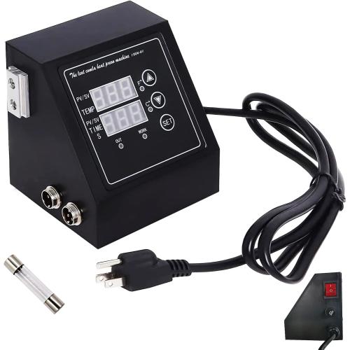 FelRelWel K Type Heat Press Control Box,Replacement Parts for 15x15 Heat Press,Temperature Time Dual Display,Heat Press Machine Control Box for T Shirts、Short、Mug、Cup,1400W,Pre-Purchase Consultation