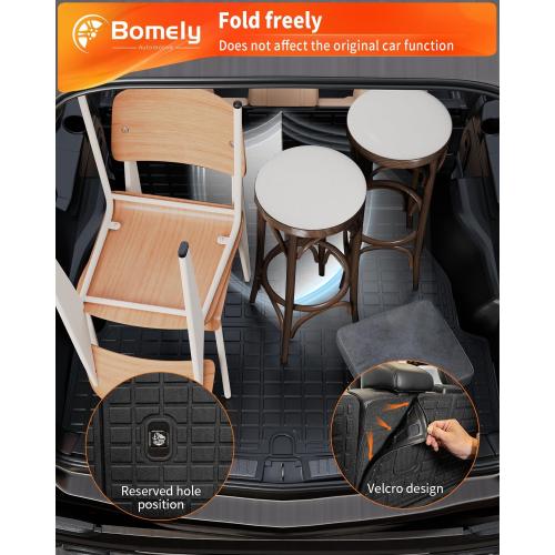 Cargo Mat Compatible with 2019-2024 2025 Toyota Rav4 Trunk Mat TPE All Weather Cargo Liner Back Seat Cover Protector 2024 Rav4 Accessories (Cargo Mat with Backrest Mat)