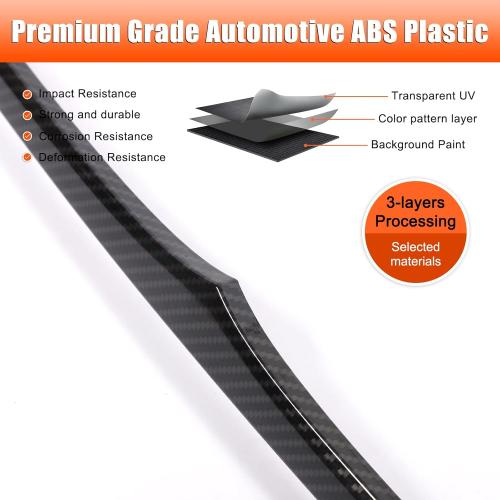 TOYCIDFG Car Front Grille Decor Cover Trim Compatible with Maserati Ghibli 2018-2024, Car Exterior Decoration Accessories (Carbon Fiber Pattern)