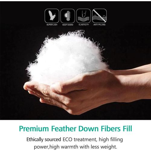 APSMILE Duvet Insert Oversized Queen,Fluffy Down Feather Fibers Comforter | 100% Organic Cotton Cover,Machine Washable,Oeko-Tex Certified Hypoallergenic,Luxury Hotel Bed Quilt,Medium Warm Blanket,White