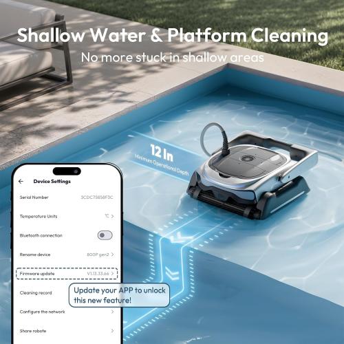 (2026 New) BUBLUE Bubot 800P Gen2 Robotic Pool Cleaner,Pool Vacuum for Inground Pools,with Smart Navigation,App Control& Scheduling,Cleans Floor/Wall/Waterline/Shallow Area,for Pools up to 1,076 Sq.Ft ‼️used‼️