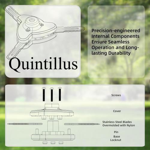 Quintillus H01 Weed Eater Blades for Gas Powered Weed Eater String Trimmer Head 3-Blade Universal Trimmer Head Attachment for Weedeater Grass Head for Weed Wacker Blade Replacement for Weed Warrior