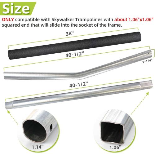 Trampoline Poles Replacement for Skywalker Or Jumpzylla,Galvanized Trampoline Enclosure Pole for Skywalker or Jumpzylla,Replace Parts#4201 4202 4135 OR for Jumpzylla 8ft 10ft&12ft 14ft