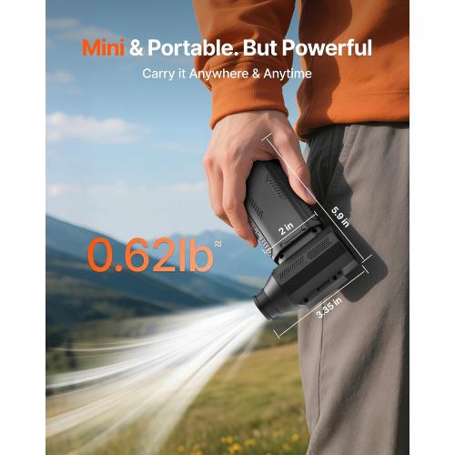 Compressed Air Duster, 130,000RPM Ultra-Powerful Cordless Electric Air Duster with 8000mAh Rechargeable Battery, 4-Gear Adjustable Air Blower for Keyboard, Computer, Car, Home Cleaning