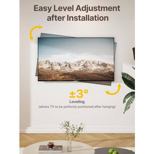 monTEK Full Motion TV Wall Mount for 23–65 Inch Flat & Curved TVs and Monitors, Swivel & Tilt Articulating Bracket, Max VESA 400x400mm, Holds up to 77 lbs, Perfect Center Design