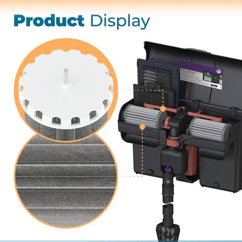 Bio Wheel Assembly Fish Tank Aquarium Filter Replacement Parts Compatible with Marineland Penguin 200 200B 350 350B Bio-Wheel Power Filters (2 Pack, Replace PRBW2350B)