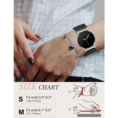 Resin Stretchy Watch Bands 20mm Women Compatible with Samsung Galaxy Watch 7/6/5/4/FE/Active2 40mm 44mm/6 Classic 43mm 47mm/5 Pro 45mm/4 Classic 46mm 42mm Tortoise Bracelet Elastic Strap