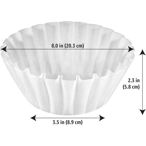 Amazon Basics Basket Coffee Filters for 8-12 Cup Coffee Makers, White, 200 Count