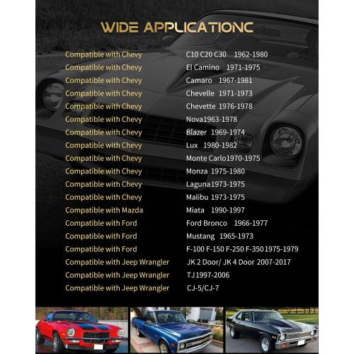 UNI-SHINE 2PCS 7-Inch LED Headlights - DOT Approved, Hi/Lo Beam, Compatible with Jeep Wrangler, Chevy, and Miata - Plug and Play