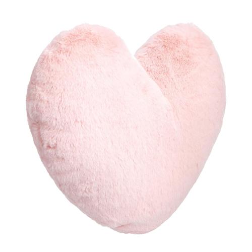 Amazon Basics Kids Pink Heart Decorative Pillow for Bedroom, Room Decor,