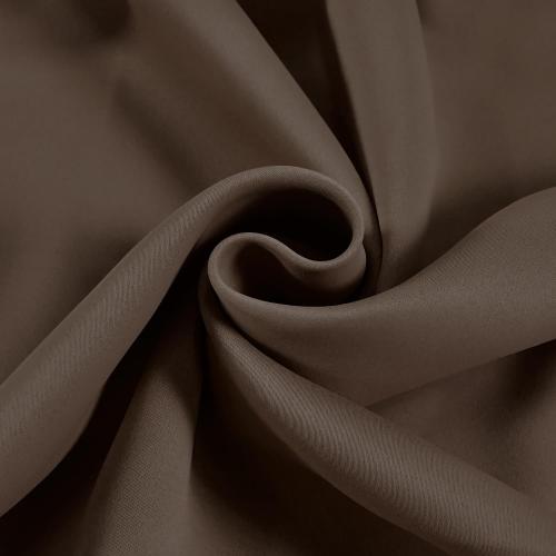 DONREN Coffee Brown Blackout Curtain for Bathroom Windows Adjustable Tie Up Shade Curtain with Rod Pocket Top for Kitchen (34 inches W x 54 inches L Set of 1)