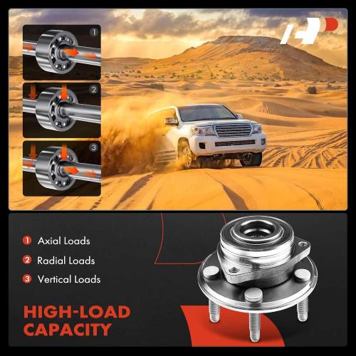 A-Premium Front or Rear Wheel Bearing and Hub Assembly with 5-Lug Compatible with Chevrolet Impala 2018-2019, Camaro 2010-2015, Cadillac CTS 2008-2014 & 2018, XTS 2018