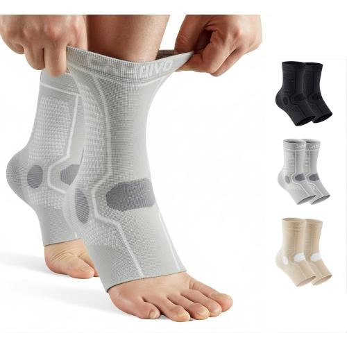 CAMBIVO Ankle Compression Sleeve for Men & Women – Soft, Breathable Support for Plantar Fasciitis, Achilles Tendonitis, Swelling & Sports Recovery – Easy to Wear, All-Day Comfort Fit