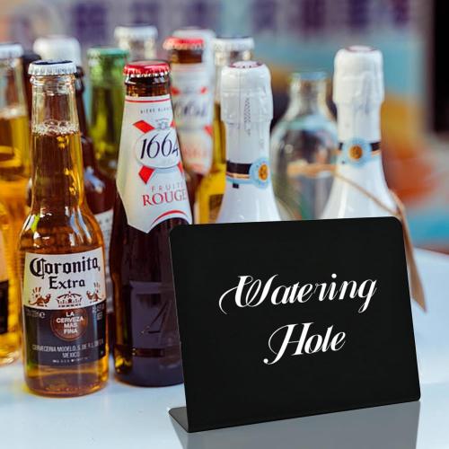 15 Pcs 4x3 Mini Chalkboard Signs-Small Food Labels, Reserved Table Signs for Buffet, Birthdays, Bakery, Weddings Table Numbers, Place Cards, Name Tag- Include 1 Liquid Chalk Markers and 1 Rag