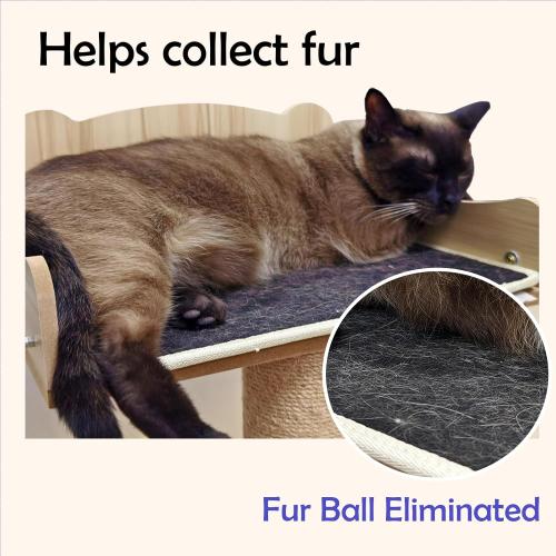 Cat Window Perch Felt Pad 15, Adjustable Cats Window Bed for Climbing and Sunbathing, Attach Adhesive (Black Felt Cushion Only)