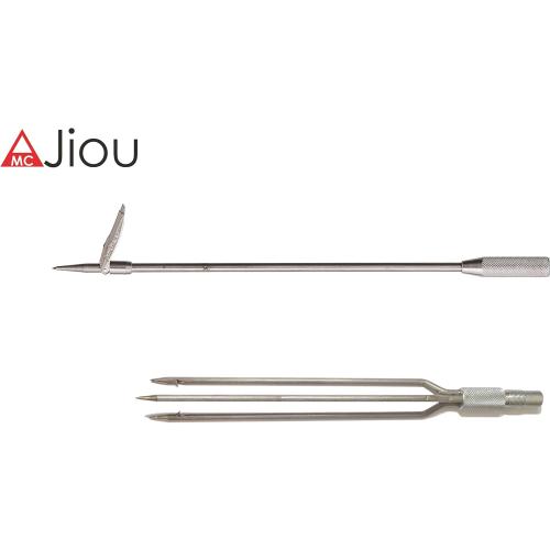 Fishing Pole Spear semi-Automatic Glass Fiber 5.5' Travel 3 Pieces Hawaiian Sling with 2 Tips and Bag