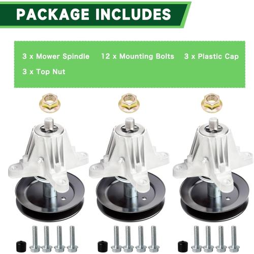 618-06980 918-06980 Spindle Assembly Fit for 50 Deck Cub Cadet ZT1-50 XT1-50 GT50 RZT-50 L50 S50 Troy-Bilt Super Mustang 50 Inch Deck Craftsman G8200 Z550 Zero Turn Mower Parts 3 Pack