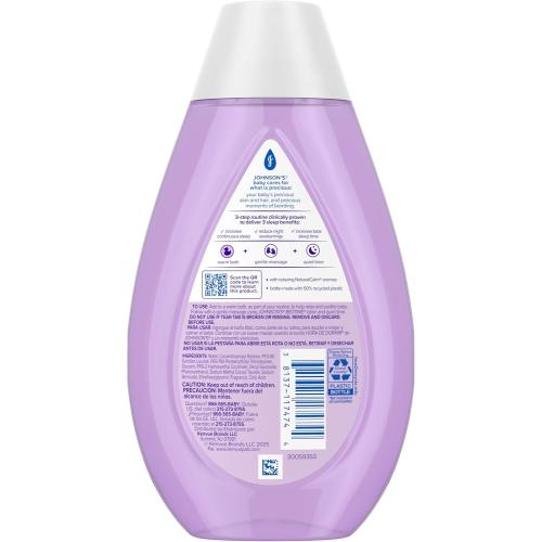 Johnson's Bedtime Baby Bath with Soothing NaturalCalm Aromas, Hypoallergenic & Tear-Free Liquid Baby Bath Formula, No Parabens, Sulfates, Dyes, or Phthalates, 13.6 fl. oz