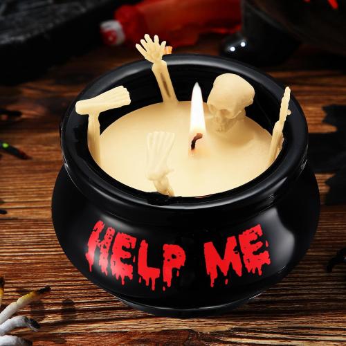 Halloween Skeleton Candles Decoration Skull Candles Vintage Farmhouse Gothic Decoration for Home Bar Indoor Room Tables Halloween Birthday Gifts for Adults Women Men(Spooky)