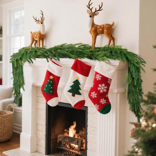 Christmas Garland Decorations Indoor Decor: 6 FT Artificial Realistic Pine Garland Green Faux Greenery Garland for Mantle Staircase Table Wall Outdoor Christmas Decorations