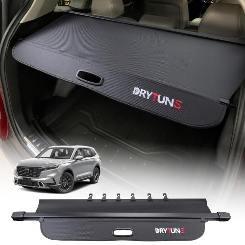Color Black with hooks Cargo Cover for Honda CRV 2023 2024 2025 2026, Trunk Cover Retractable for 2023-2026 Honda CRV | Include Hybrid | Security Shield Privacy Shade (with Hooks & Extension)