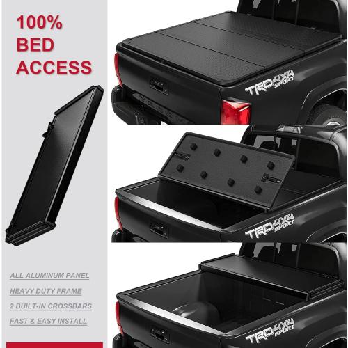 CAPSER 5.5FT Hard Tri-Fold F-150 Tonneau Cover Fits for 2015-2025 Ford F-150 67Inch Truck Bed(incl.F150 Lightning)