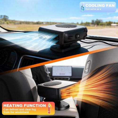 12v 200W Car Heater, Portable Car Heater and Defroster,Windshield Defogger, Applicable All 12V Vehicles Car Heater