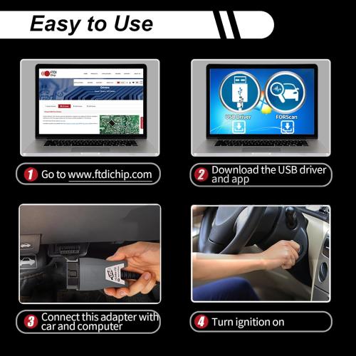 VGATE vLinker FS USB FORScan OBD2 Adapter for HS/MS-CAN Auto Switch, Wire OBD2 USB FORScan Adapter Code Readers & Scanner Diagnostic Tools