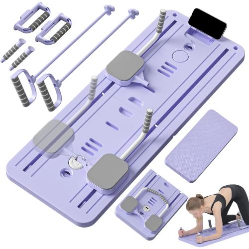 Pilates Board, Pilates Reformer Set, Multi-Purpose Foldable Pilates Reformer Board for Home, 5 in1 Pilates Sliding Board, Pilates Equipment