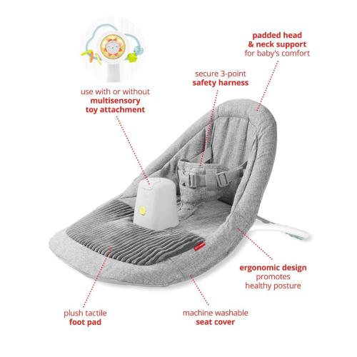 Skip Hop Baby Ergonomic Activity Floor Seat for Upright Sitting Lightweight and Travel-Friendly Silver Lining Cloud Grey Age 0