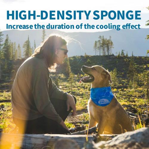 ALL FOR PAWS Dog Cooling Bandana, Cooling Bandanas for Large Dogs, Dog Cooling Neck Wrap, Cooling Scarf for Dogs, Blue Ice Dog Neck Cooler for Summer