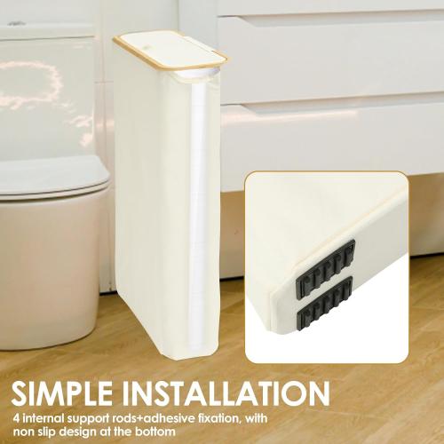 Toilet Paper Storage, Large Capacity Bin for 24 Rolls, Toilet Paper Basket Organizer Basket, Bathroom Roll Holder Stand Bathroom Accessories Organizer (White)