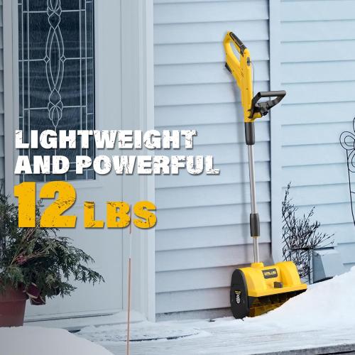 Cordless Snow Shovel,20V 12-Inch Electric Snow Shovel, Snow Blower Cordless with Directional Plate and Adjustable Front Handle