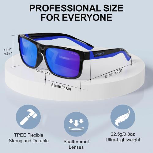 Kids Polarized Sunglasses Age 6-12 | TPEE Unbreakable Frame, Sport Baseball Softball, Travel Beach, Boys Girls