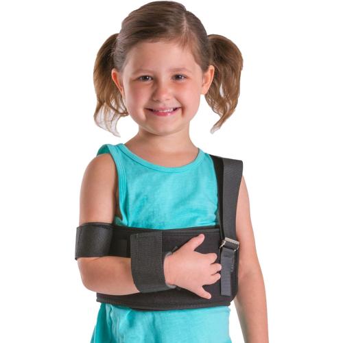 BraceAbility Pediatric Shoulder Immobilizer | Child Size Arm Sling Stabilizer for Broken Collarbone & Shoulder Injuries - Fits Toddlers, Kids, Youth & Teens (20 - 30 Chest Circumference)