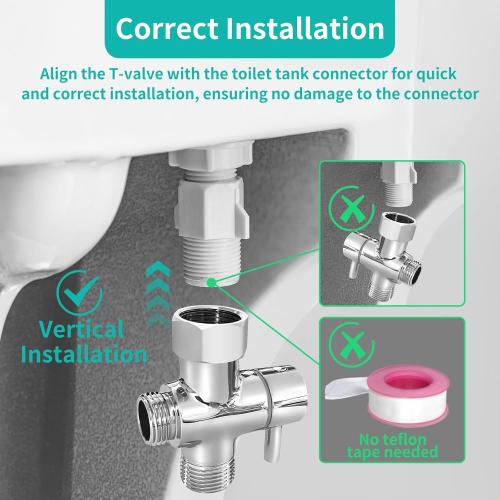 BARROCK Bidet Sprayer for Toilet, Handheld Jet Spray for Existing Toilets with Bidet Hose, Adjustable Water Pressure Muslim Shower, Stainless Steel Cloth Diaper/Feminine Wash Sprayer Brushed Nickel