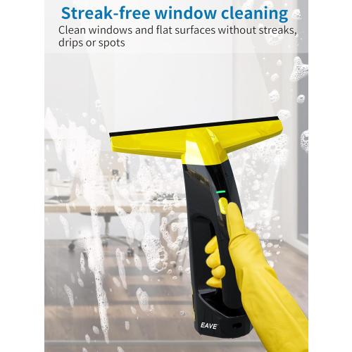 Rechargeable Window Vac, Power Window Vacuum Cleaner Set, Window Squeegee Electric Cleaning Tool for Windows, Tiles, Mirrors, 200ml Water Tank