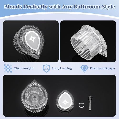 Shower Knob for Moen 100710 Posi-Temp One-Handle Tub and Shower Replacement Knob Kit, Chrome