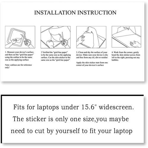 Decal Sticker Cover Protector, 11.6 12 13 13.3 14 15 15.4 15.6 Laptop