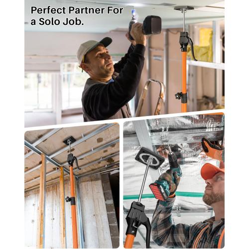 HOLOTHURIAN Cabinet Jack Support Pole, 49.2-114.2 inches Third Hand Tools Adjustable Support Pole, 3rd Hand Support System for Upper Cabinet Installation, 154 LB Capacity, 4-Pack